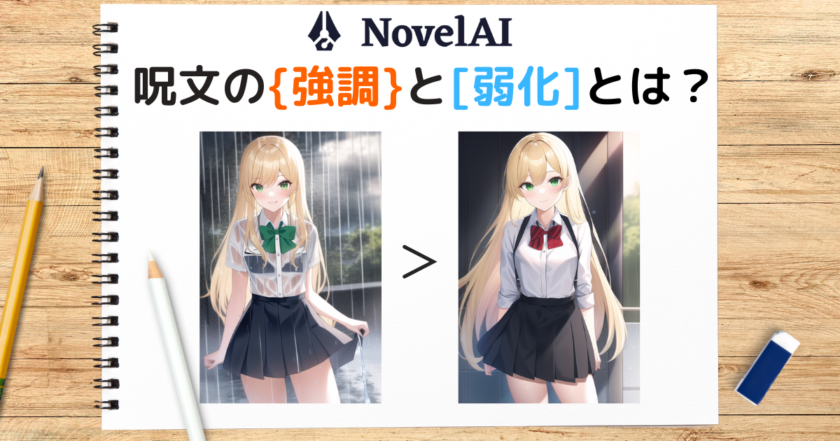 【NovelAI】呪文の強調と弱化