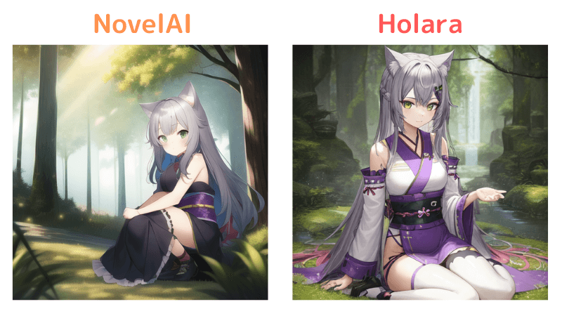 NovelAIとHolaraの比較2