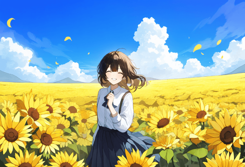 【背景の呪文】flower field：花畑