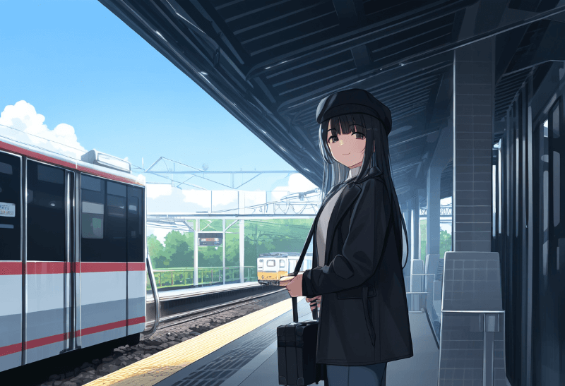 【背景の呪文】train station：駅