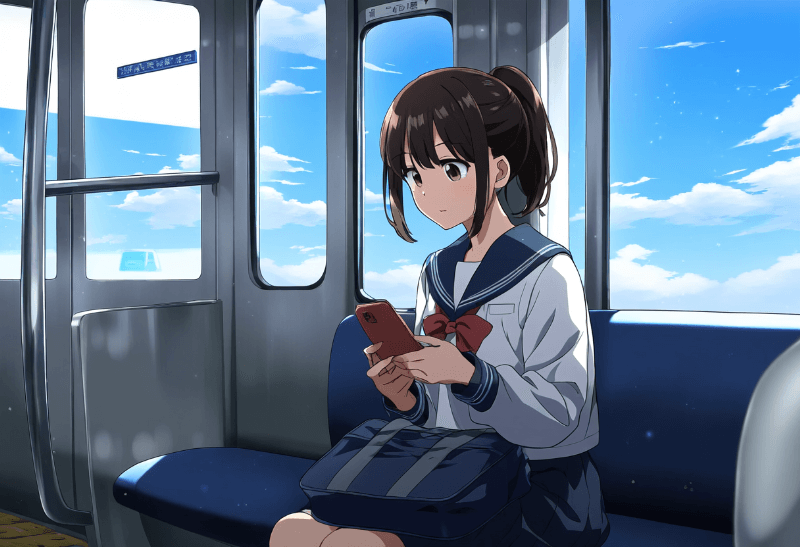 【背景の呪文】on the train：電車内