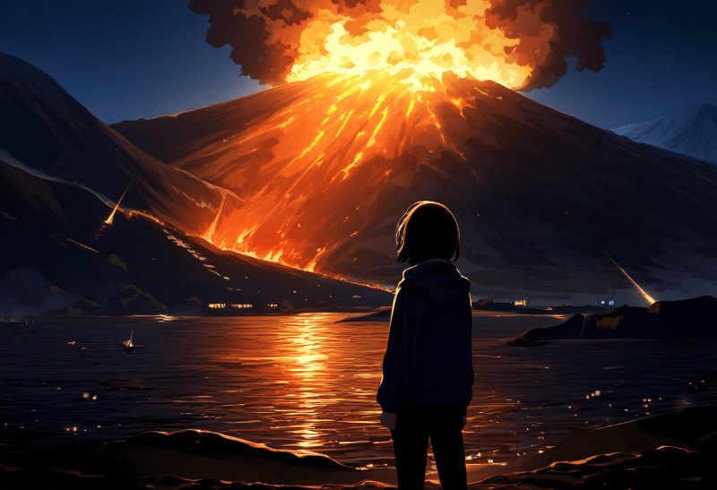 【背景の呪文】volcano：火山