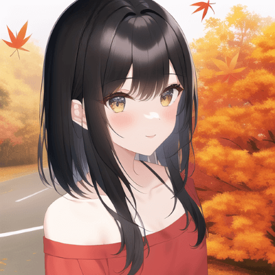 頭に乗った紅葉がきれいに消えた