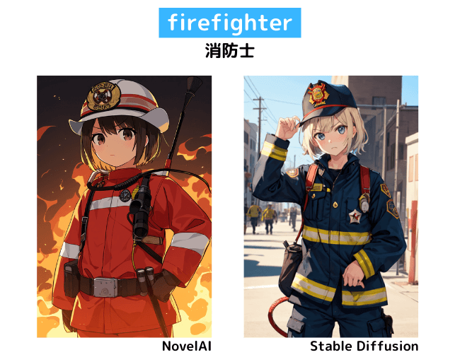 【服装の呪文】firefighter：消防士