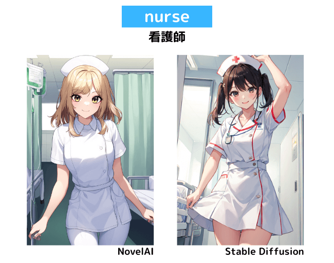 【服装の呪文】nurse：看護師（ナース）