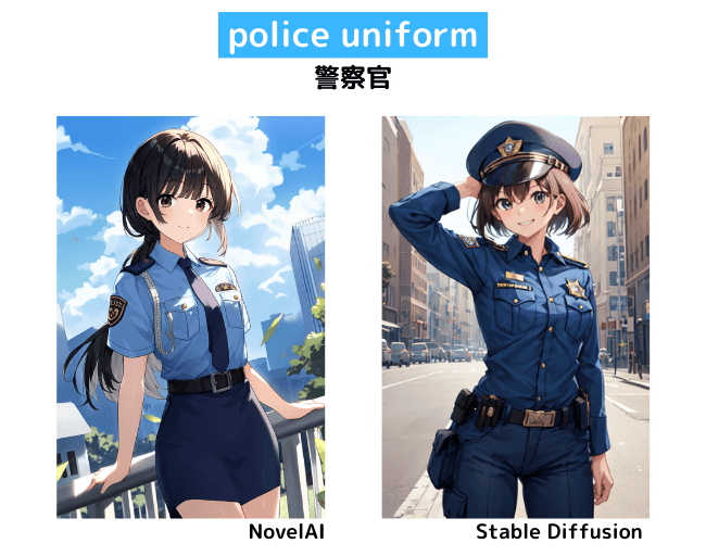 【服装の呪文】pollice uniform：警察官