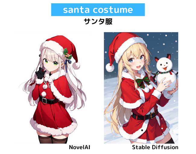 【服装の呪文】santa costume：サンタ服