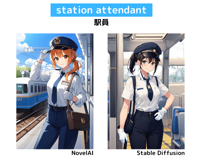 【服装の呪文】staion attendant：駅員