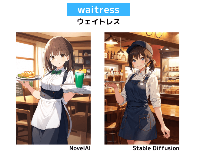 【服装の呪文】waitress：ウェイトレス