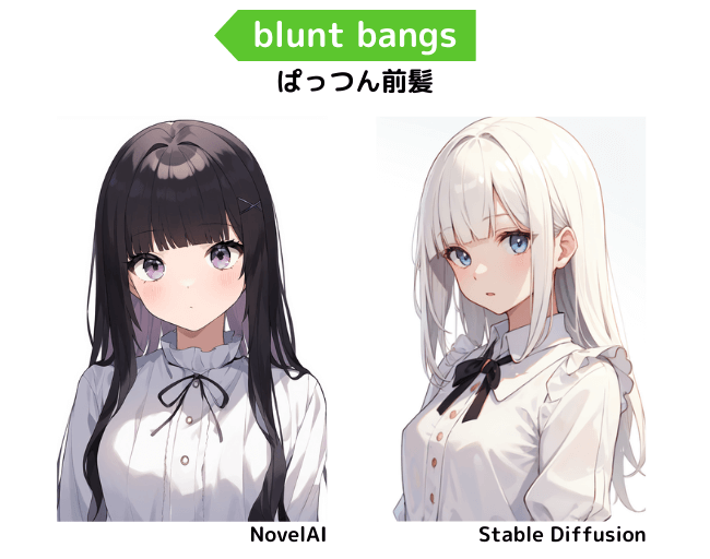 【髪型の呪文】blunt bangs：ぱっつん前髪