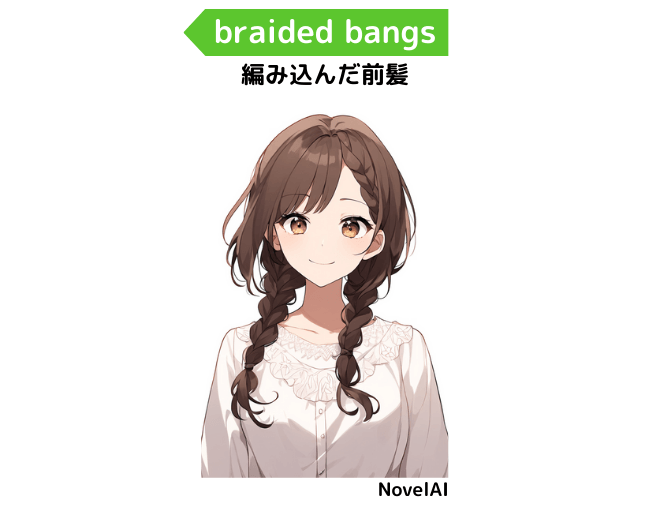【髪型の呪文】braided bangs：編み込んだ前髪