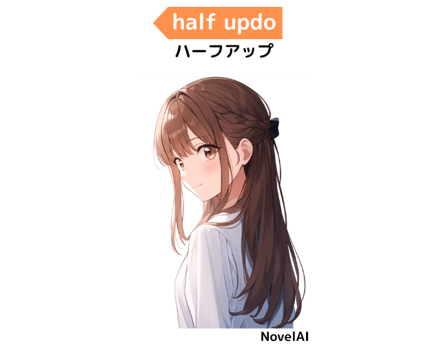 【髪型の呪文】half updo：ハーフアップ