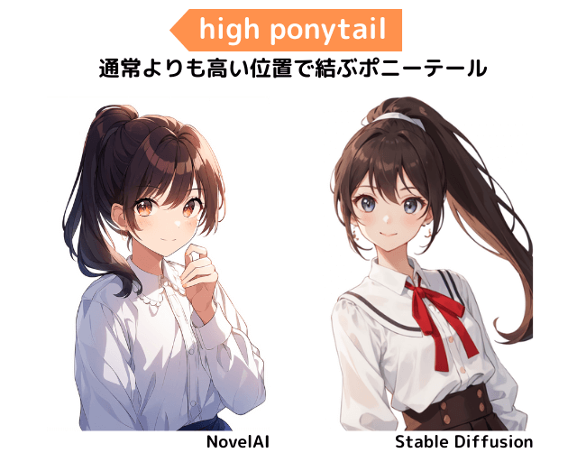【髪型の呪文】high ponytail：ハイポニーテール