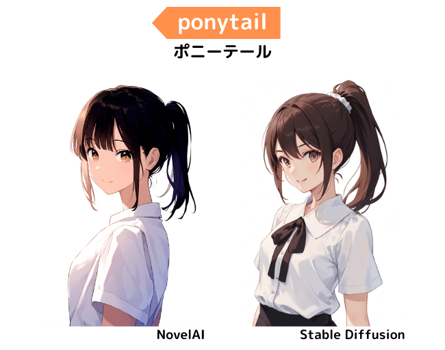 【髪型の呪文】ponytail：ポニーテール