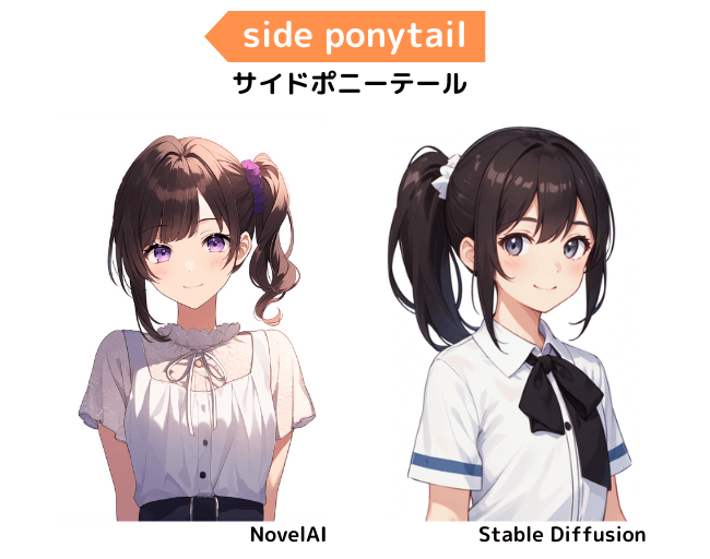 【髪型の呪文】side ponytail：サイドポニーテール