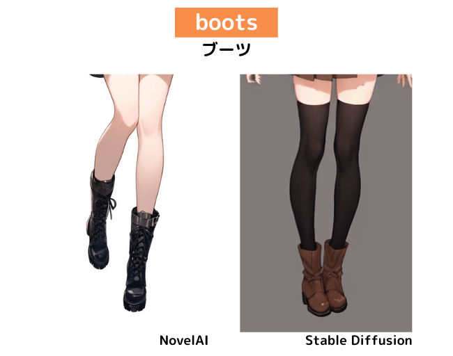 【服装の呪文】boots：ブーツ