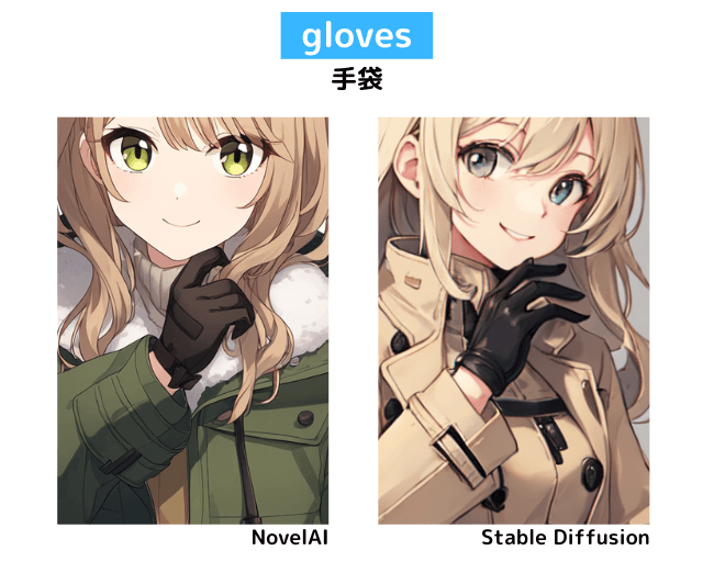 【服装の呪文】gloves：手袋