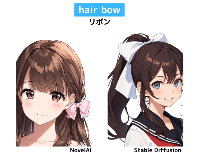 【服装の呪文】hair bow：リボン