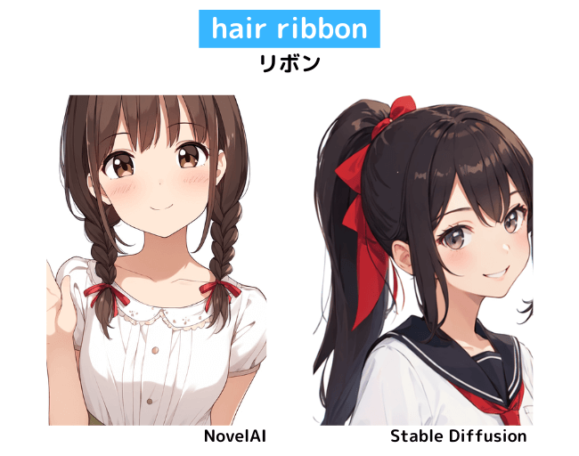 【服装の呪文】hair ribbon：リボン