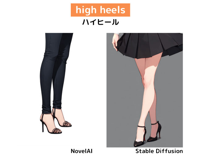 【服装の呪文】high heels：ハイヒール
