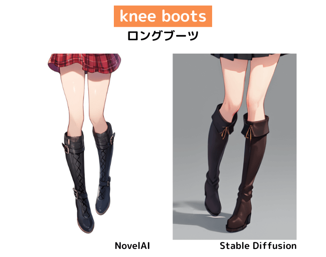 【服装の呪文】knee boots：ロングブーツ