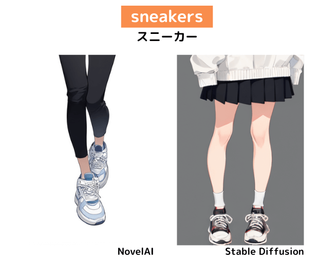 【服装の呪文】sneakers：スニーカー