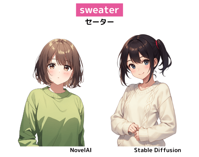 【服装の呪文】sweater：セーター