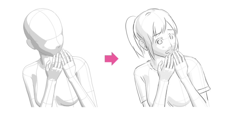 [CLIP STUDIO] 3Dデッサン人形をアタリにする