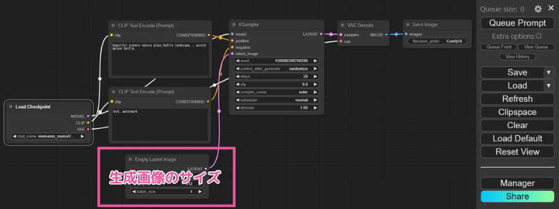 [ComfyUI] Empty Latent Imageノード