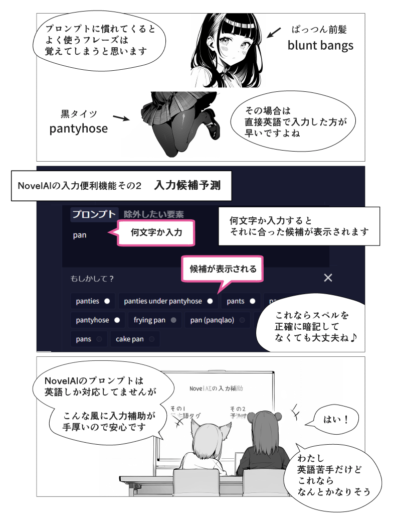 「NovelAIでAIイラストを始めよう」の解説漫画