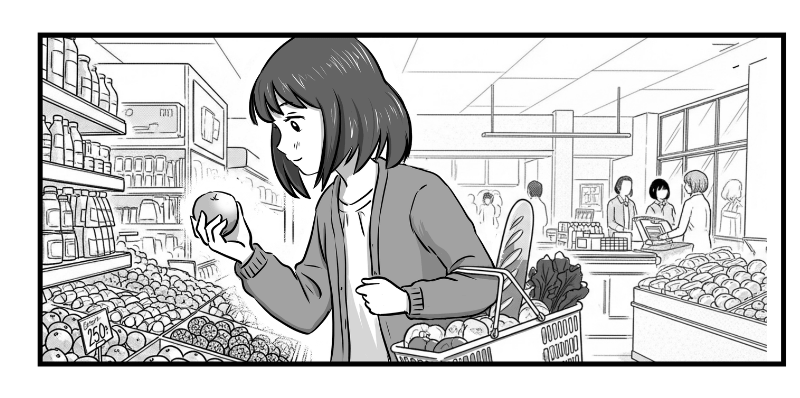 Whiskの画像を参考にして描いた漫画のコマ