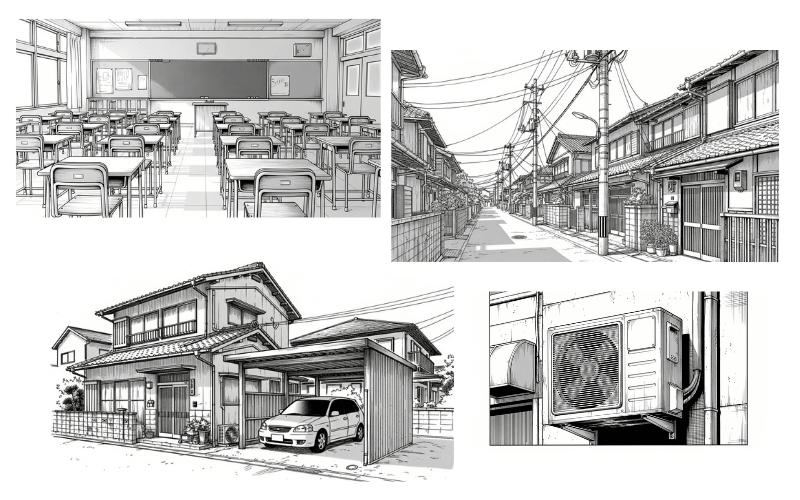 Imagen4で生成したマンガ背景