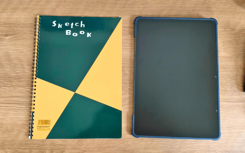 [XPPen Magic Drawing Pad] 大きさをスケッチブックと比較